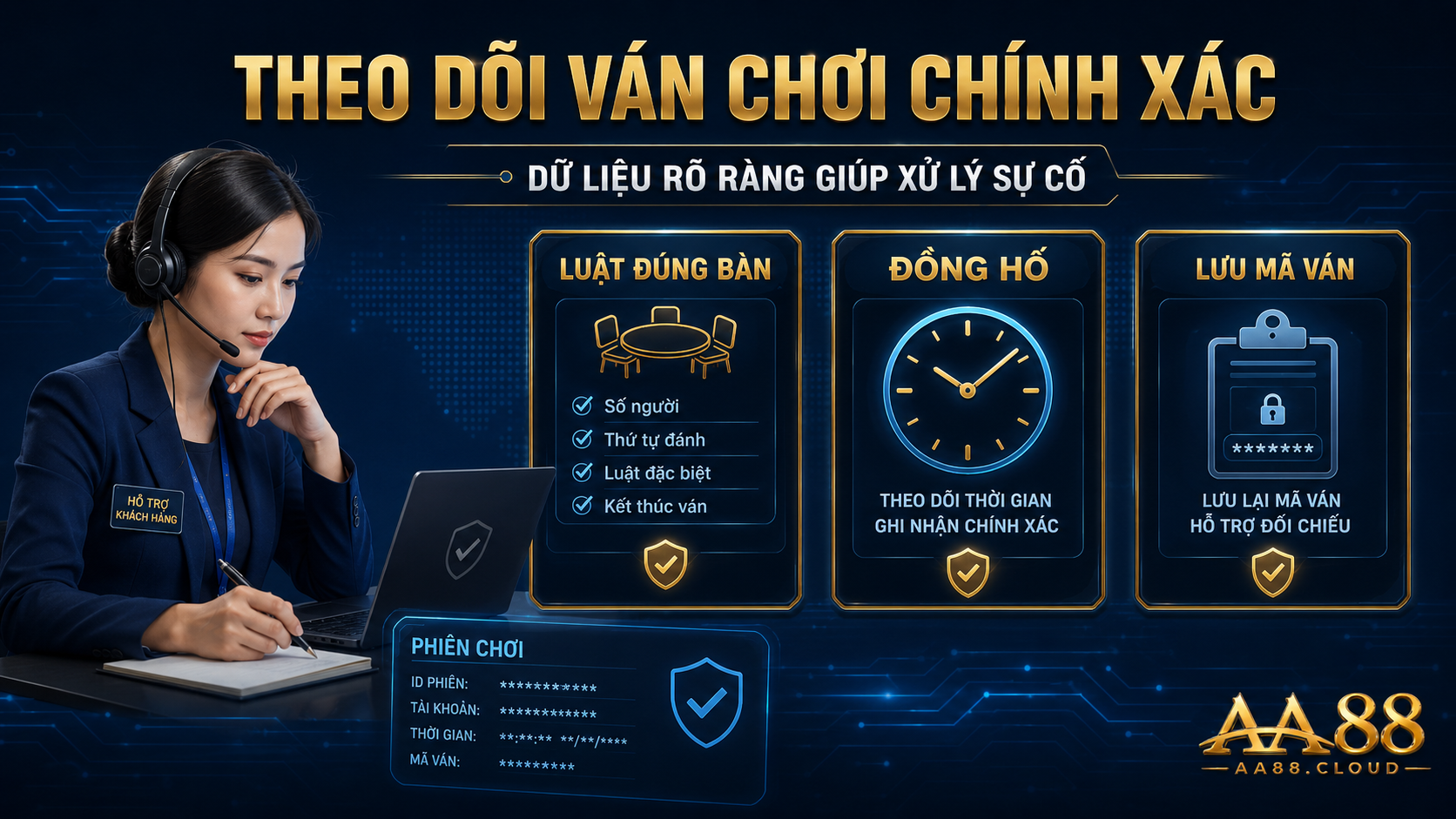 Đọc luật tại đúng bàn, theo dõi đồng hồ và lưu mã ván giúp người dùng xử lý sự cố chính xác hơn.